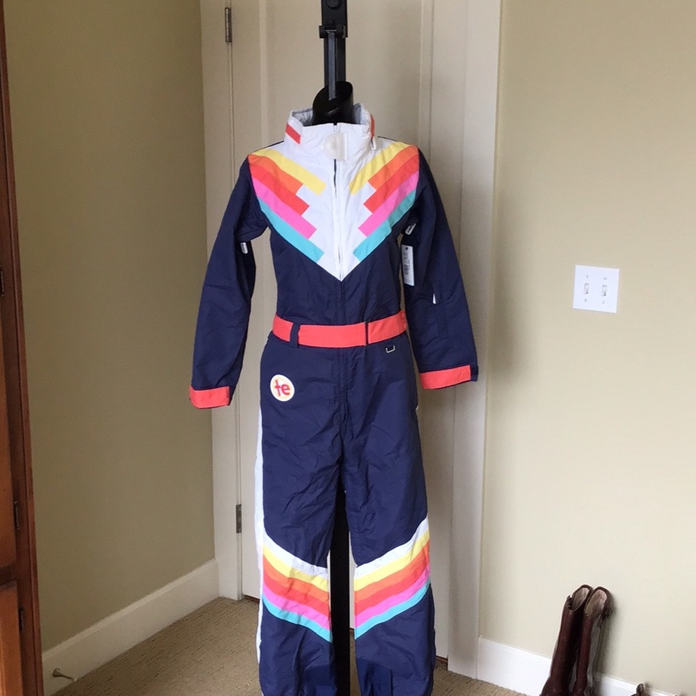 NWT Tipsy Elves Women's Santa Fe Shredder Snow Suit Blue
